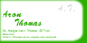 aron thomas business card